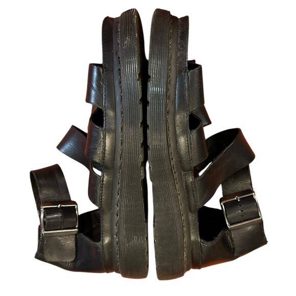 DR. MARTENS Black Leather Clarissa Platform Gladiator Sandals Womens EU 37, US 6 - Picture 4 of 8